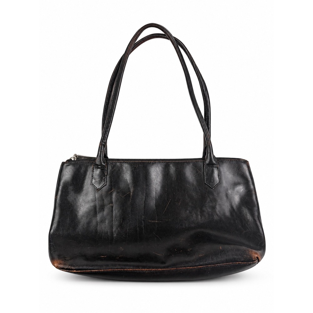 Hobo International Vintage Y2K Black Leather Vintage Minimalist Shoulder Bag
